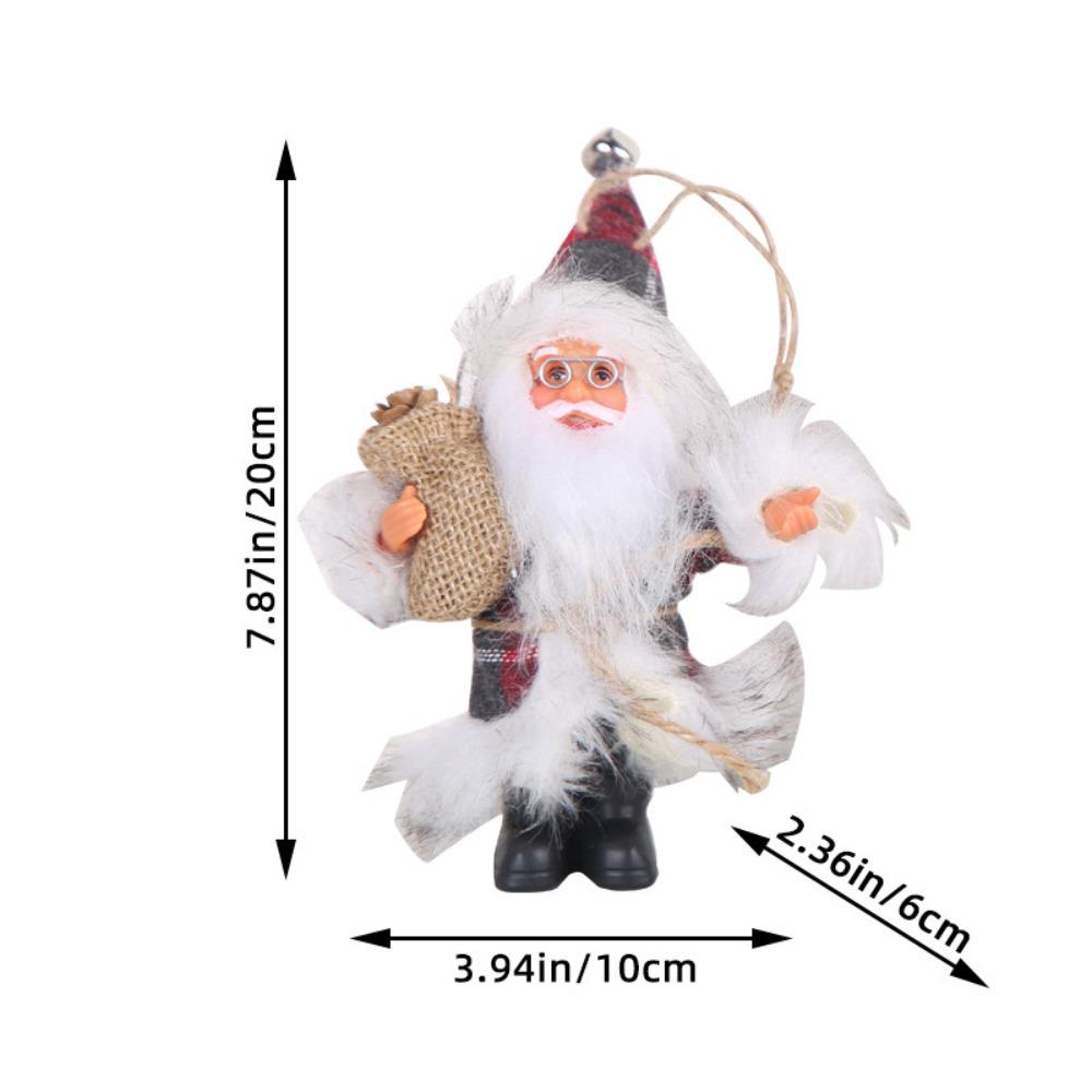 20cm Santa Claus Standing Ornament Christmas Tree Hanging Ornaments Holiday Decorations Christmas Decoration Santa Claus Doll