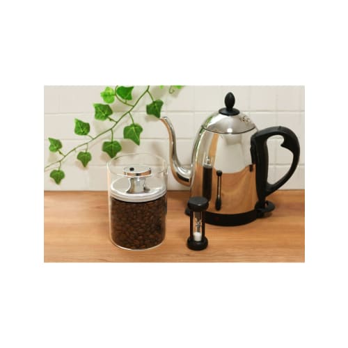 Airtight Glass Canister, Slim Air Reducer, 900cc, Medium, Silver, F9483