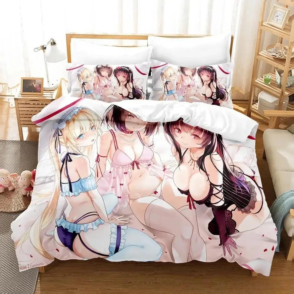 Saekano How To Raise A Boring Girlfriend Beding Set Printed Bed Linen Set With Pilowcase Bed Soft Duvet Cover Soft Quen Super King-Sized Dimensionsd