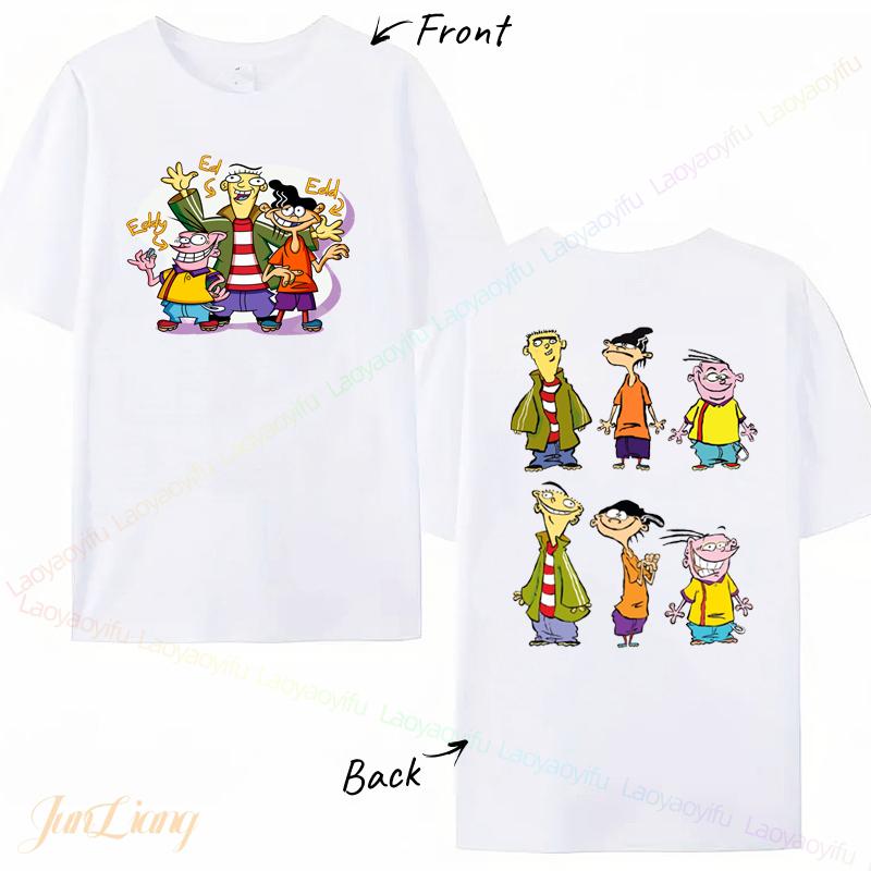 Ed Edd N Eddy Man Woman TShirt Cartoon Network TV Show Hip Hop Mens Tee Shirts Funny Tee Mens Tee Cotton Shirts