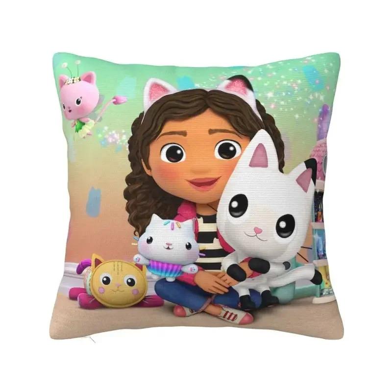 

Gabbys Dollhouse Pillow Decoration Nordic Gabby Cat Pandy Paws Chair Cushion Square Pillowcase Cushion Cover 18x18Inch