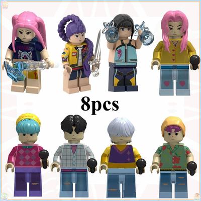 8 ks Kpop Lovci démonů Mini Akční figurka Stavební kostky Hračka Periferie Dekorace na stůl Kolekce Figurek Hračka Vánoční dárek