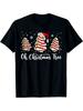 Oh Christmas Tree T-Shirt Snack Cake Holiday Presents for Both Genders Casual Summer Tee Short Sleev