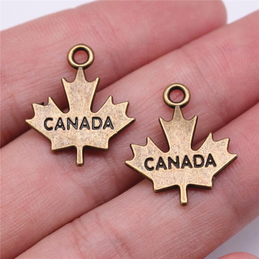10pcs Tree Leaf Charms Pendant Antique Bronze Silver Color Pendants DIY Crafts Making Findings Handmade Tibetan Jewelry