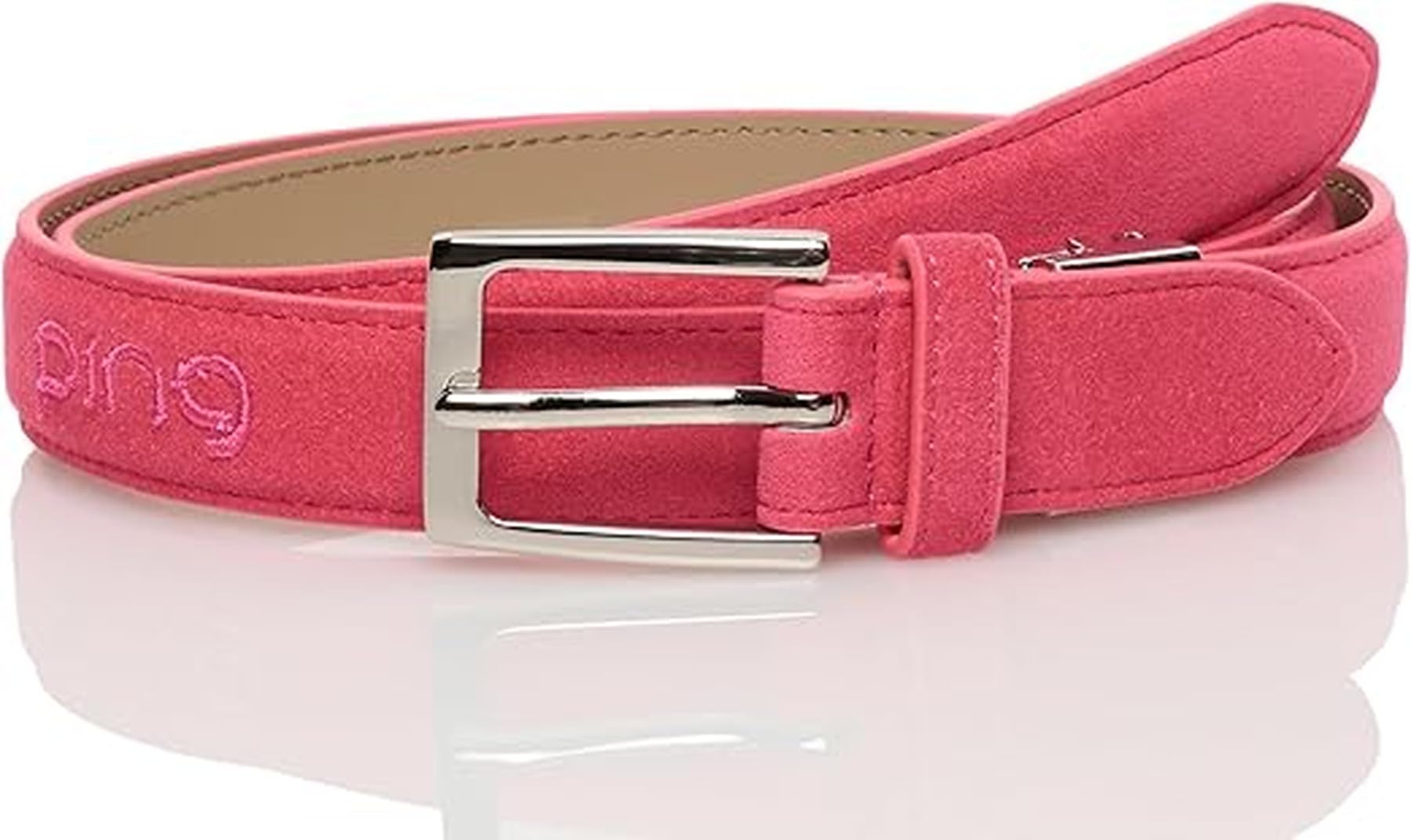 

Belt 3D Golf FR [Pin Apparel] Women s (Ultra Suede, Embroidery) / / 622-4282890 090_Pink