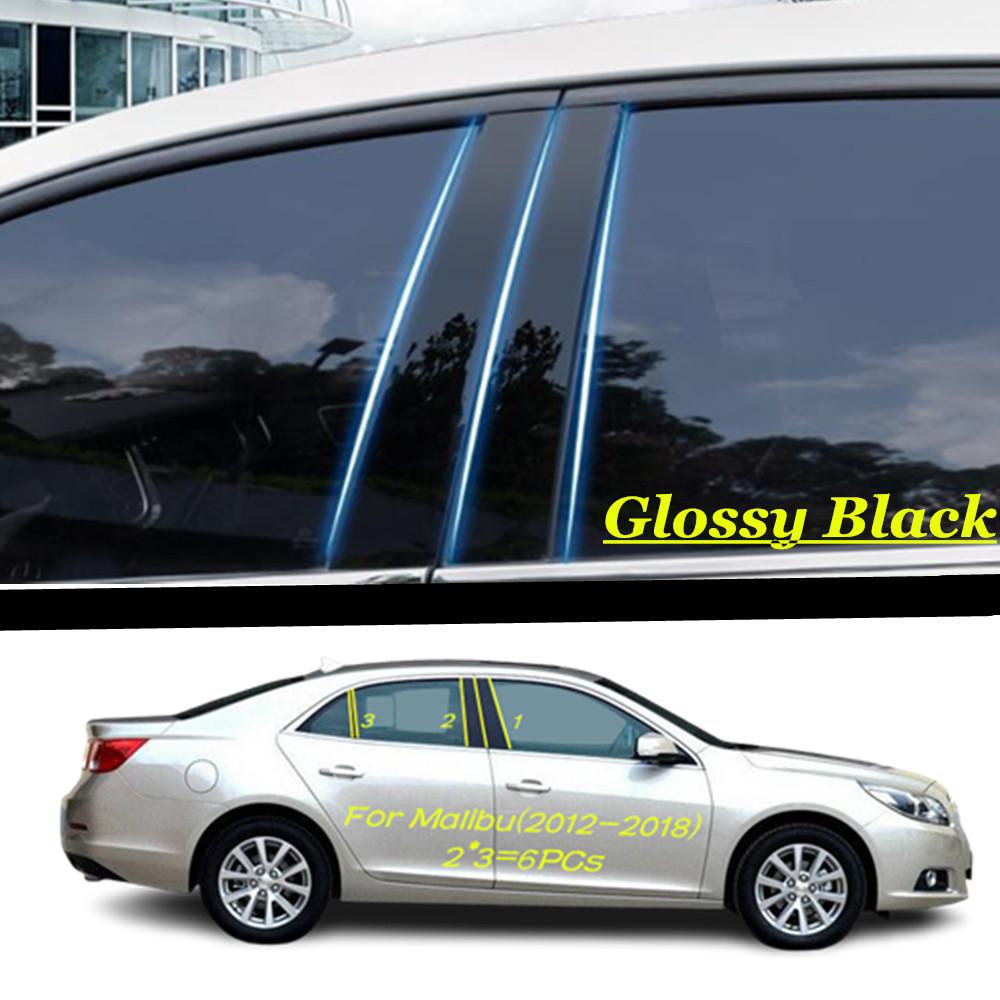 For Chevrolet Malibu 2012-2017 2018/XL 2016- Car PC Material Pillar Post Cover Door Trim Window Molding Sticker Accessories