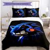 Sonic the Hedgehog Pattern Printed 3PCS Bedding Set, Soft Skin-Friendly Washable Duvet Cover & Pillowcases Set