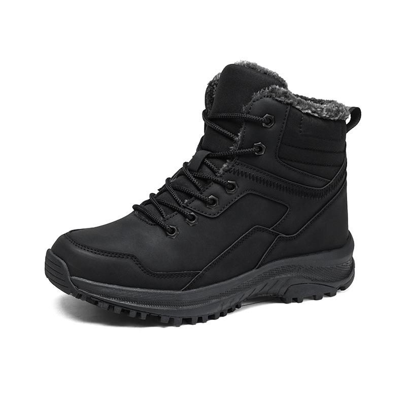Winter New Cotton Boots Men's Casual Cotton Shoes Piled Thickened Snow Boots Warm Outdoor Mountaineering High-top Cotton Boots