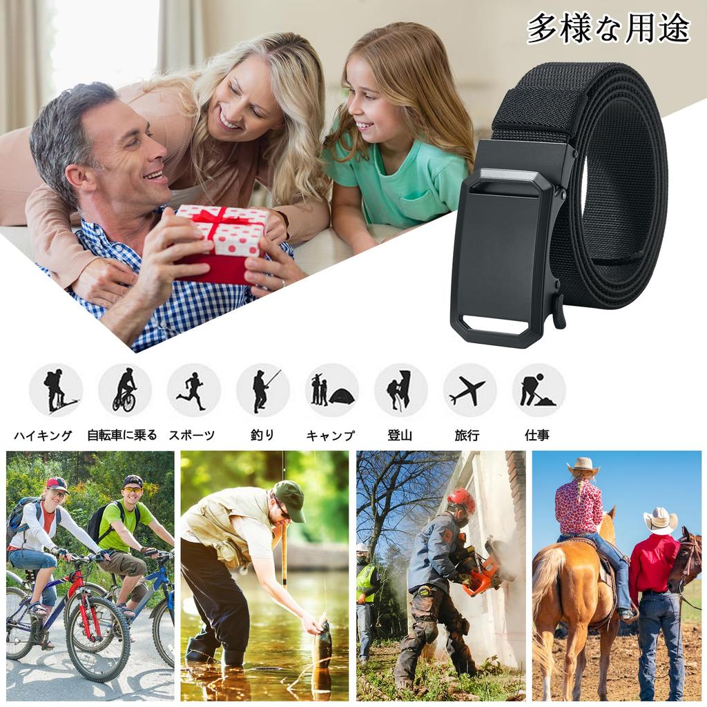 Elastingas diržas Nailoninis diržas kalnams, golfui, lauko darbams Be laipsniško fiksavimo lydinio sagties 35 mm ilgio [LionVII] Vyriškas - Savaime užsifiksuojantis Darbui, sportui, laipiojimui, -