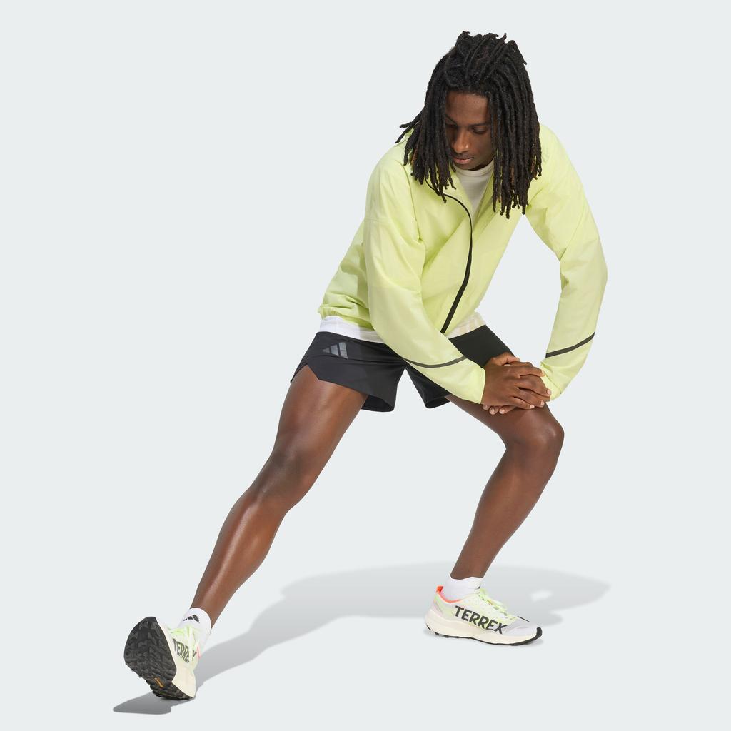 Adidas Terrex Windbreaker Jackets Men's Light Neon Yellow Hooded Non D