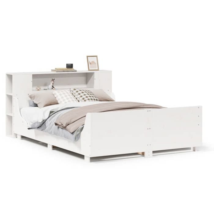 VidaXL Bed Frames Without Mattress White 140x200 Cm Solid Pine Wood 3323768