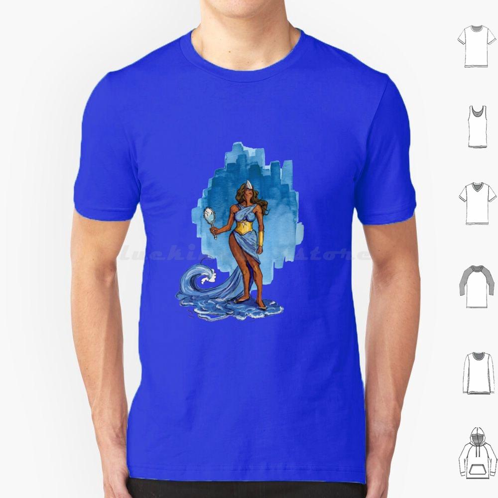 Yemanja Queen Of The Waters T Shirt 6xl Cotton Cool Tee Yemanja Iemanjá Sea Water River Ocean Blue Ioruba Candomble Orixa