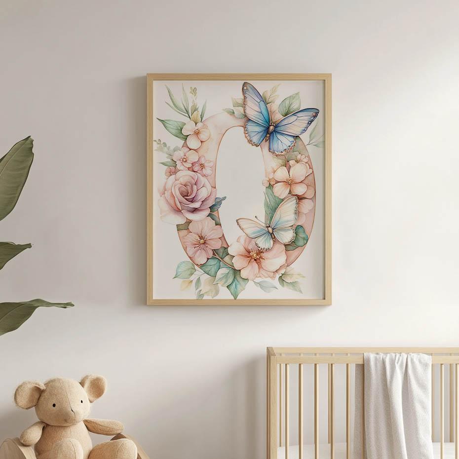 Round Magic - Poster With The Letter "O" Round Magic - Poster With The Letter "O", 70X100 Cm, Without Frame, Premium Canvas On Stretcher