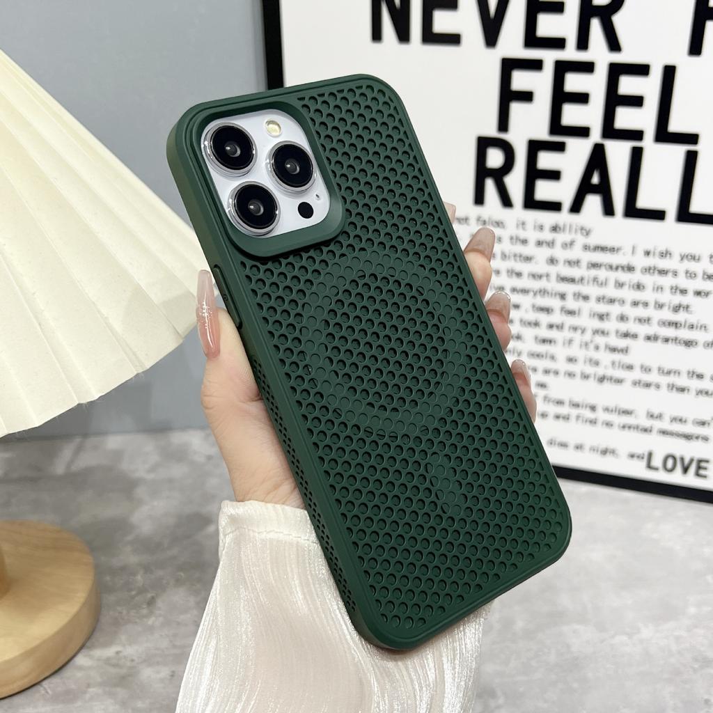 Wabenloch Wärmeableitung Magnetische Anziehung, Geeignet für iPhone16proMax Handyhülle, Apple 15 Vollabdeckung Sturzsichere 14 Schutzhülle