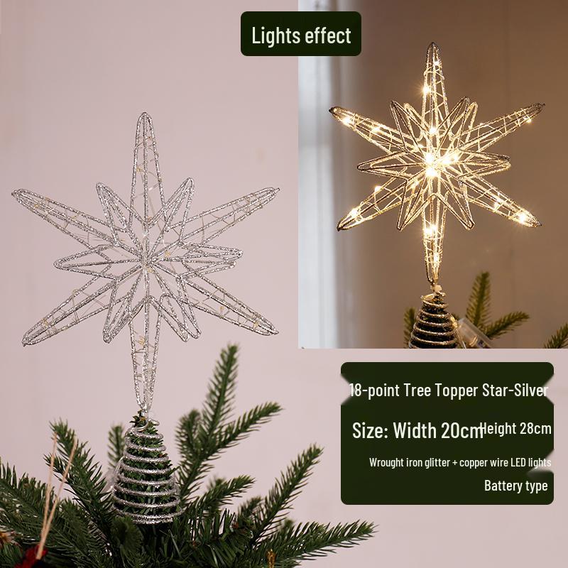 Рождественская елка в корейском стиле, светящийся железный наконечник в форме звезды