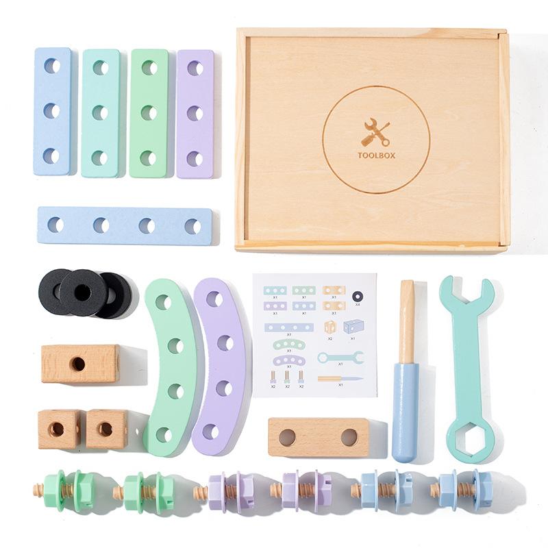 

Wooden early education screwing game, children s hands-on ability concentration training, paired educational toys