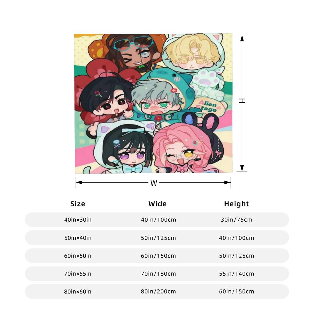 Alien Stage Anime Wool Blanket Mizi Sua Till Ivan Creative Throw Blankets For Bed Sofa Couch 125*100Cm Quilt