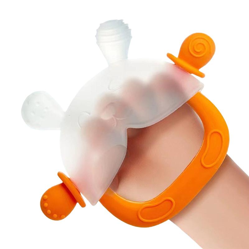 Jucării cu tije de măcinat pentru copii 0-3 ani, fabricate din silicon anti-lipire cu inel gingival pentru bebeluși din silicon tip ciupercă