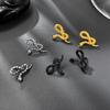 Creative Earrings Men's Stainless Steel Personality Hip-hop Punk Style Snake Shaped Titanium Wholesale