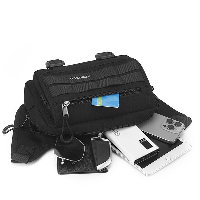 Men's Waist Bag Multifunctional Outdoor Shoulder Bag Cycling Crossbody Bag Water-Repellent Chest Bag