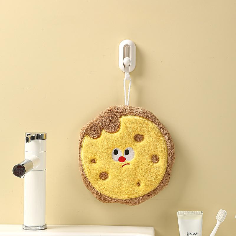 

Кухонное подвесное полотенце для выпечки с героями мультфильмов, быстросохнущее, впитывающее, детское, коралловое, бархатное, мягкое, милое, пищевое полотенце cookie hand towel