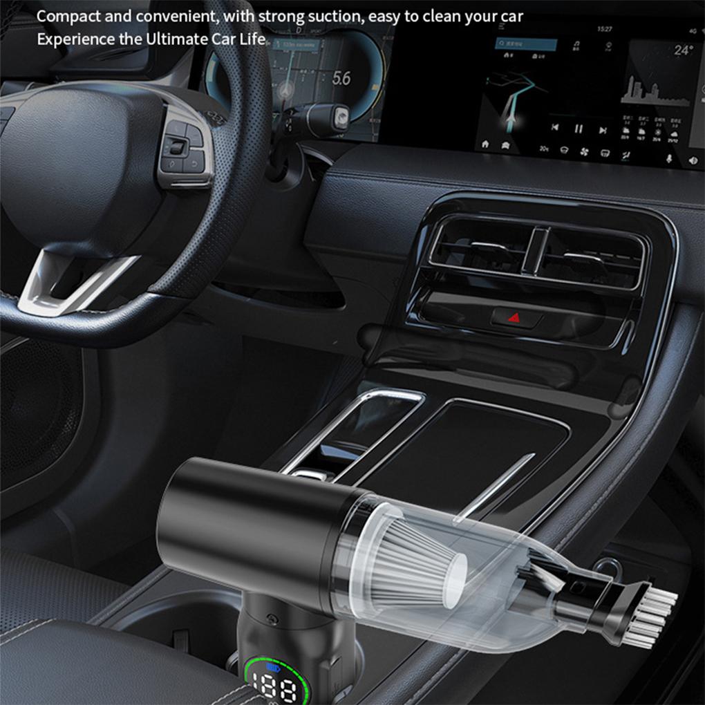 ABS Car Vacuum Cleaner Compressed Air Duster Brushless Motor Cleaner with Digital Display Electric Air Duster Cleaner