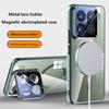 Transparent Electroplate Lens Holder Magsafe Case For Xiaomi 15 15Pro Fold Hinge Magnetic Wireless Charging Cover