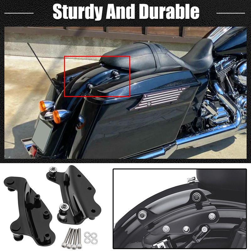 Black 4 Point Docking Hardware Kit For Harley Touring Road King Glide Street Glide 2009-2013 Motorcycle Accessories
