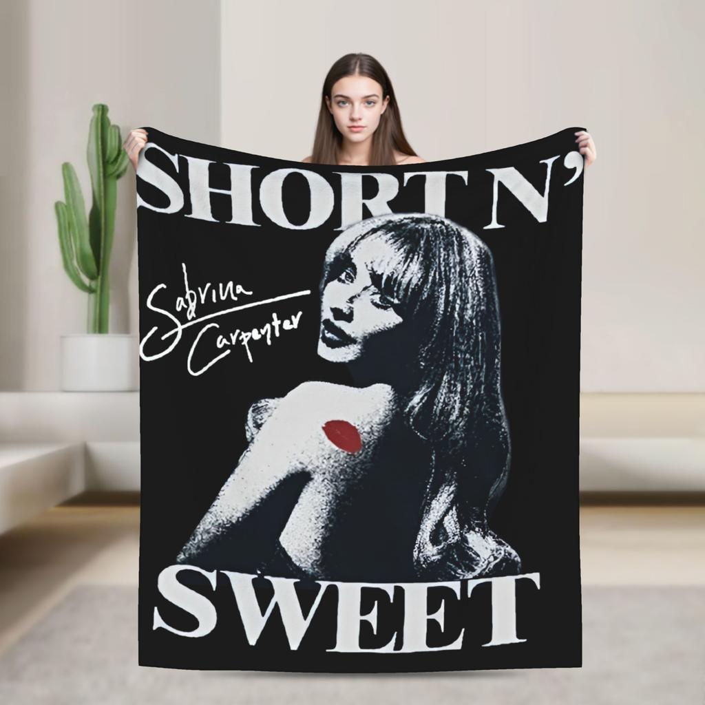 Sabrina Carpenter Zpěvačka Deku Kvalitní Teplá Měkká Ložní Přikrývky Zimní Dekorativní Ložnice Street Trend Přehoz