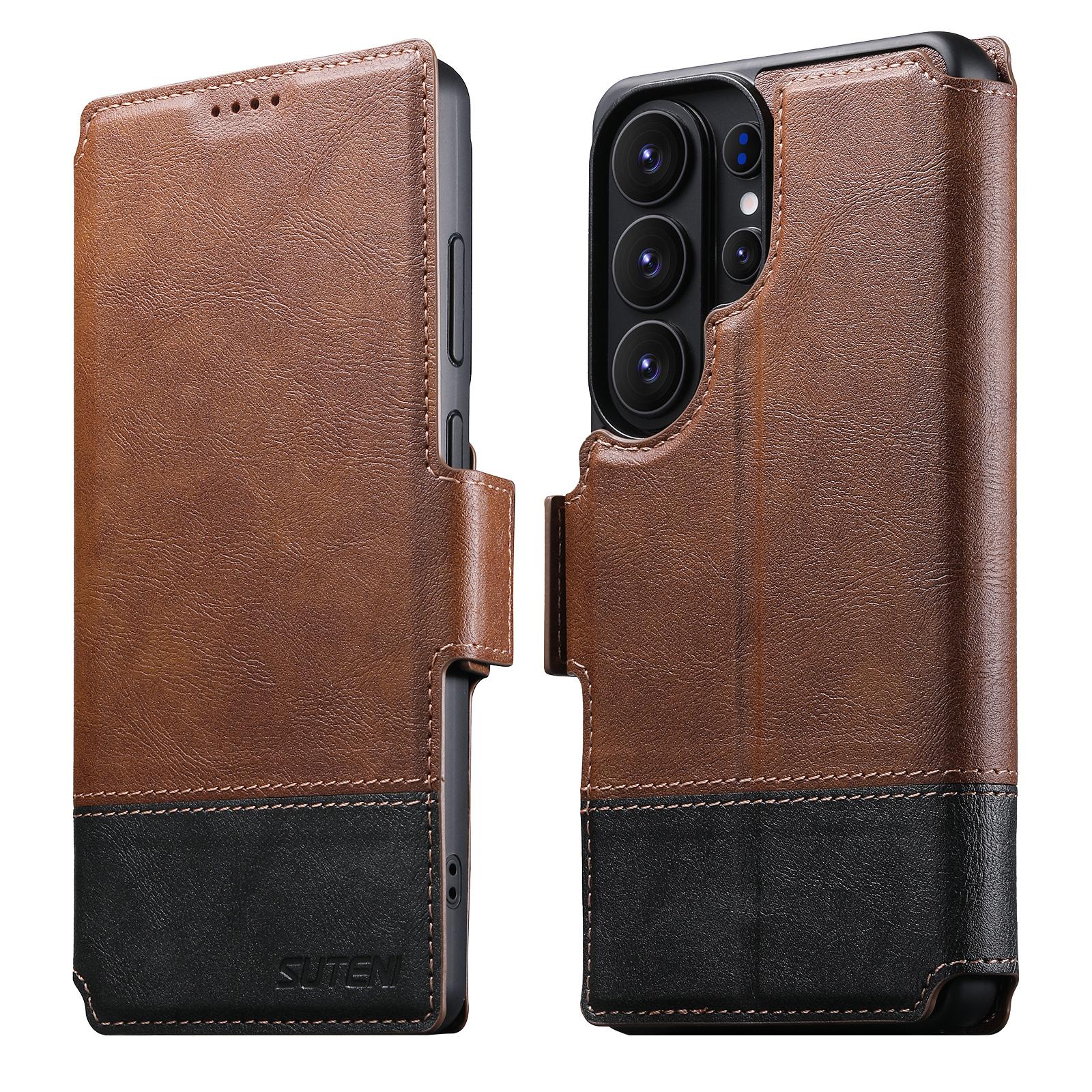 

Detachable Card Slot Wallet Leather Phone Case for Samsung Galaxy S26 Ultra S22 S23 S24 S25U Magnetic Color Blocking Flip Cover Galaxy S22 Ultra 5G