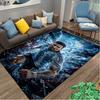 1pc Football Star Messi Printed Chair Rug for Home Office Use, Living Room Kitchen Game Room Area Carpet