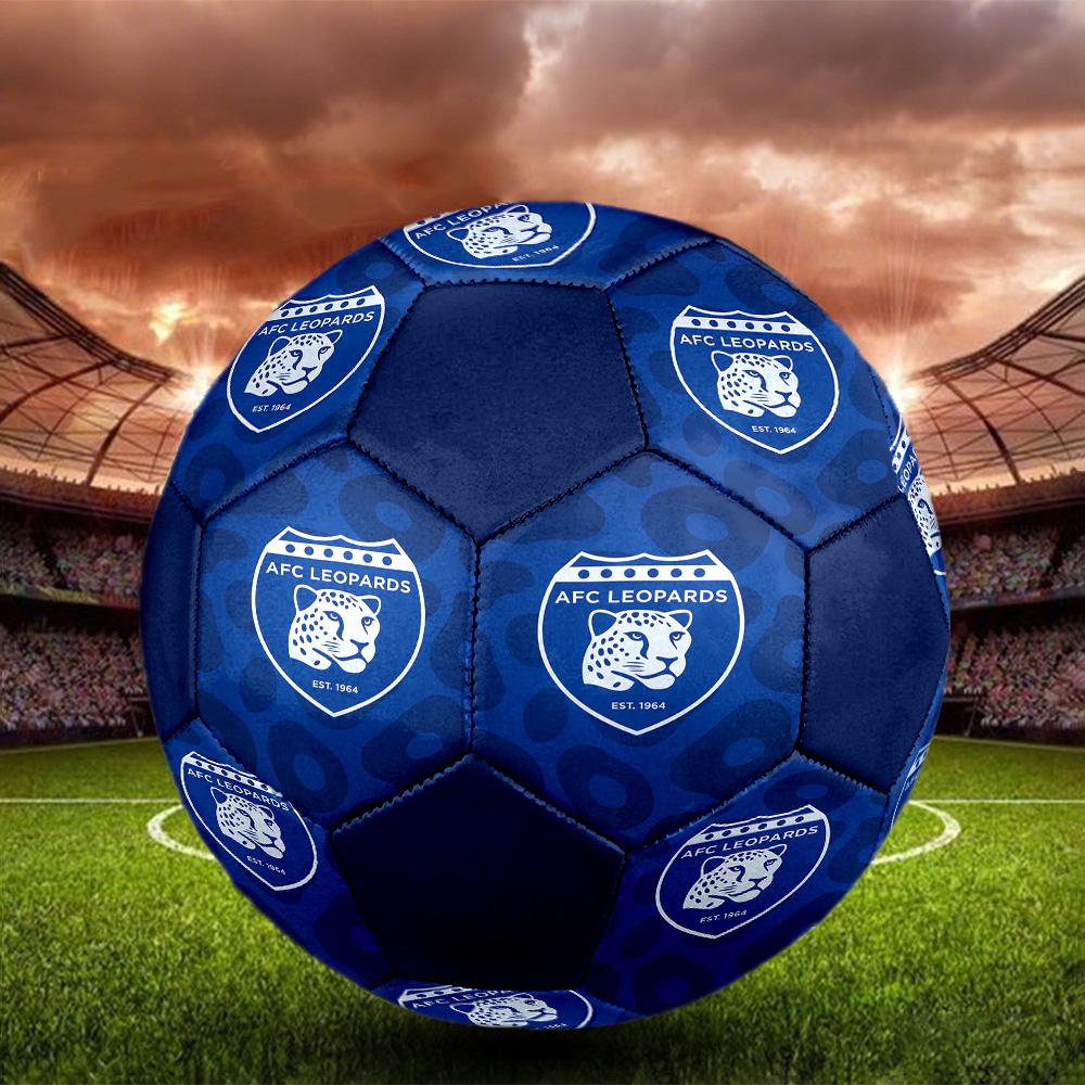 AFC Leopards Indoor Soccer Ball Colorful All Ages Size 5 Machine Stitched PVC Competition Ready Durable High-Bounce