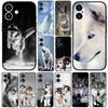Cover for Samsung Galaxy S25 S24 S23 Fe Ultra Plus S7 Edge A05 A06 A16 A55 A15 A35 Casing Phone Case Husky Dog Wolf Art