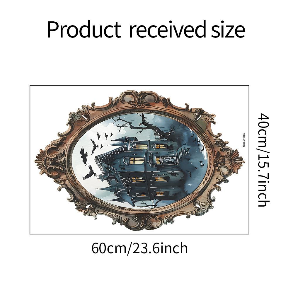 

Имитация замка Зеркало Спальня Гостиная Домашнее украшение Наклейки на стену Самоклеящиеся 40*60CM/fun-e104