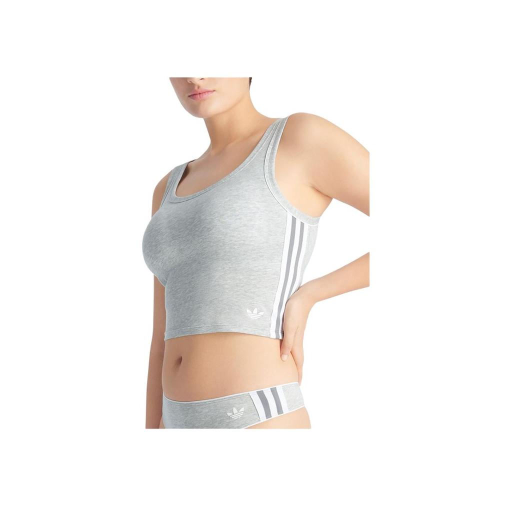 Adidas Originals Breathable Comfortable Stretch Sports Sleeveless Vest Women Tops Gray 4A0410-202