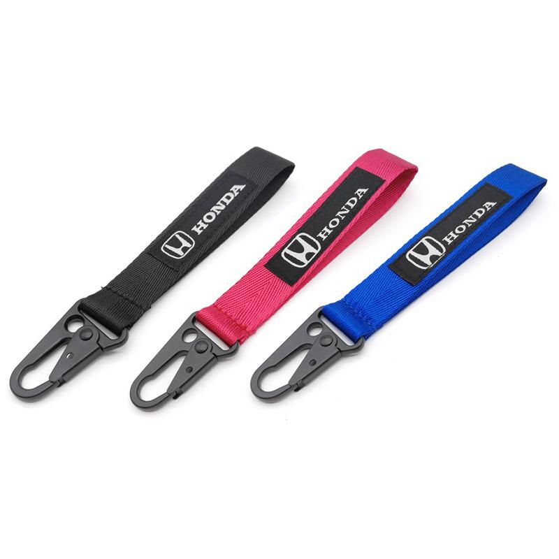 1pc Car KeyRing Ribbon Lanyard KeyChain Key Holder suitable For Honda Fit Jazz NGK5 Civic Type-R CRV Pilot Accord HRV Accessories