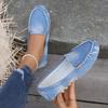 Spring Autumn Women's Casual Loafers Plus Size Flat Shoes Soft PU Leather Slip-On Moccasins Rubber Soled Anti Slip Nursing Shoes