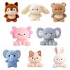 Komfort-Stofftier Hase Katze Elefant Puppe Kleine Ornamente Puppe Neu Kawaii Weiche Tier-Serie Stofftier Geburtstagsgeschenk Heimdekoration