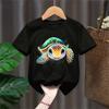 Cool Sea Turtle Printed T Shirt For Girls/Boys Harajuku Summer Kids Clothes Pink/Yellow/Gray/Blue/Black/White T-Shirt Tops