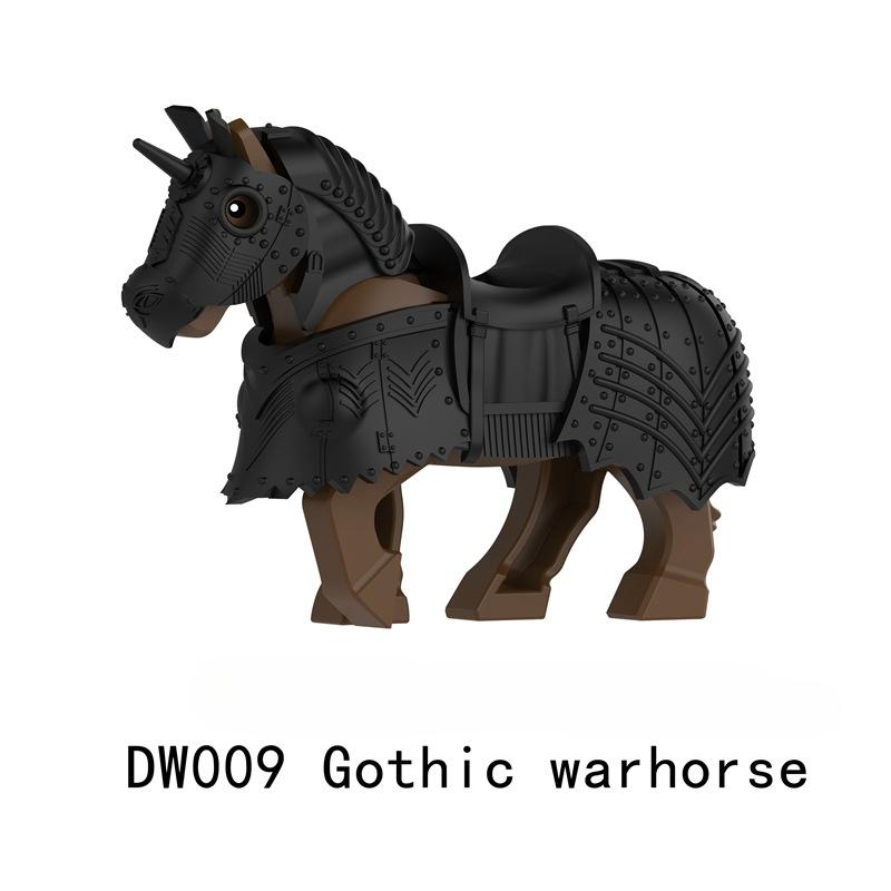 

DW007-009 Серия Животные Боевой конь Маунты Средневековые Строительные блоки Фигурка Креативная Модель Аксессуары Куклы Детские Игрушки Подарки