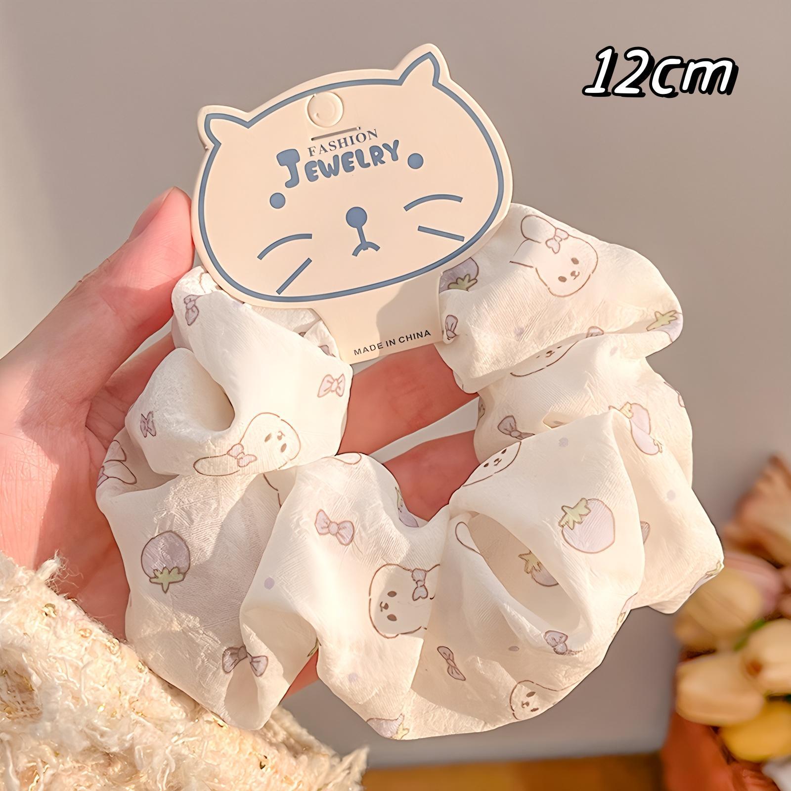 2026 Original Cartoon Cream Polka Dots Large Intestine Hair Band Hellokitty High Quality Hair Band Hair Accessories Women
