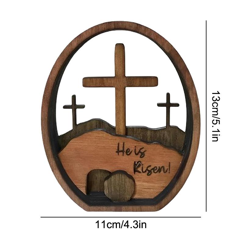 Christian Easter Decoration Ornaments Resurrected Tomb Wood Easter Resurrection Scene Table Decorations Easter Gifts