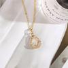 Tulip Diamond Pendant Necklace for Women - Elegant, Non-fading Clavicle Chain