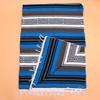 130x180cm Blue Mexican Blanket Thick Soft Woven Sofa Car Outdoor Concerts Decor Mexican Blanket Yoga Mat Blended Cape