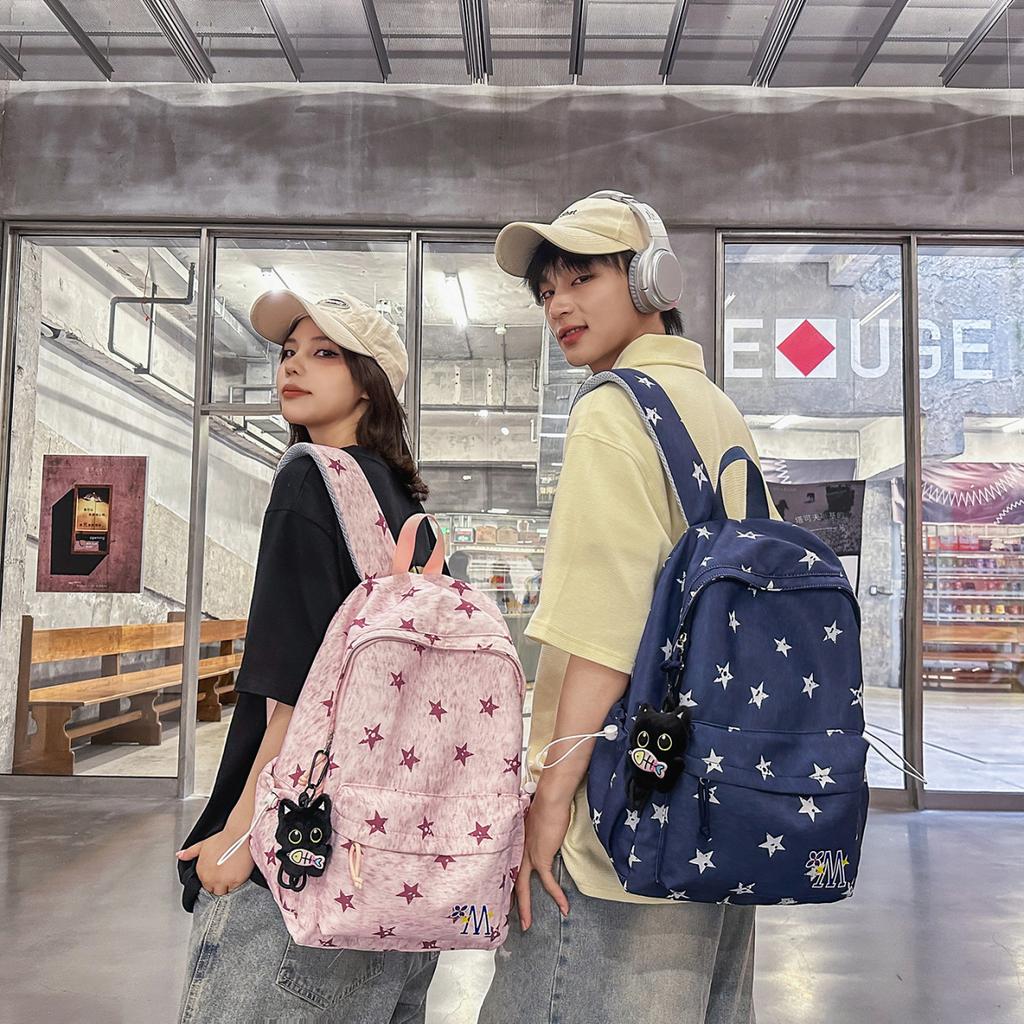 Schoolbag Korean Star Leisure Commuter Backpack Men's Junior High School Student High School Student School Bag Girls Small Backpack Light Travel