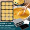 4Pcs Silicone Freezer Trays Ice Cube Molds 4 Long Slot and 15 Small Grid Soup Freezer Container Mold for Bar and Kitchen Gadgets