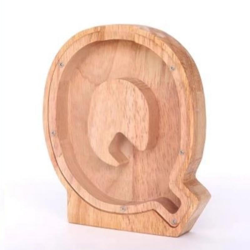 Wooden Letters Piggy Bank DIY Creativity Coin Banknotes Children's Money Box Funny Money Organizer Storage Box Home Decors