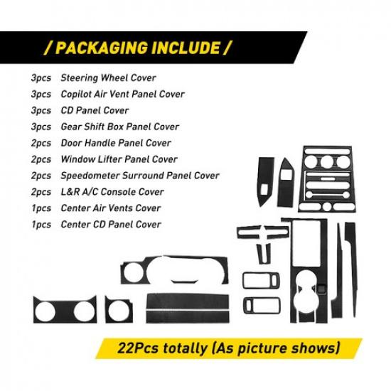 Carbon Fiber Cover Car Interior Trim Car Accessories For 2005-2009 Ford Mustang