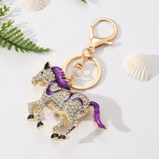 Year of Horse Keychain 2026 Horse Year Pendant Metal Carving Good Luck Charm Key Chain Bags Backpacks Decoration