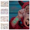 Halloween Stickers Tattoo Children Cartoon Night Glow Kid Party Prop Makeup